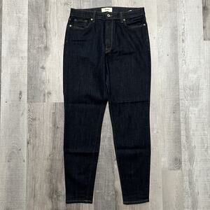 Baldwin Denim Dark Wash Selvedge Jeans Fit 32 Raw Indigo Slim Fit High Rise USA